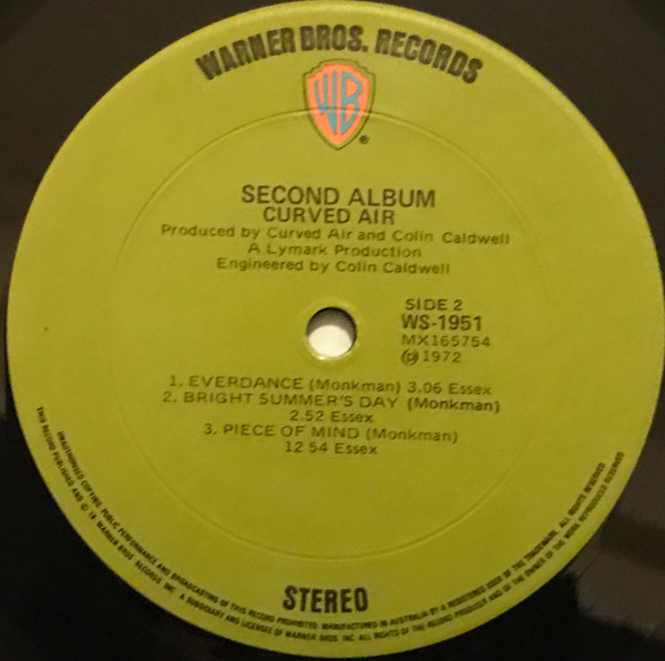 Curved Air - Second Album | Warner Bros. Records (WS 1951) - 4