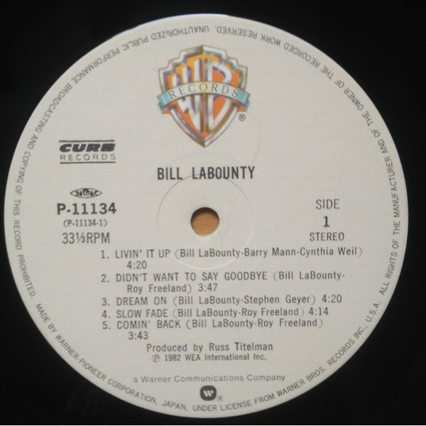 Bill LaBounty - Bill LaBounty | Warner Bros. Records (P-11134) - 4