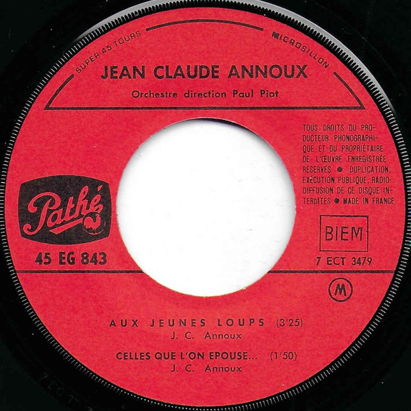 Jean-Claude Annoux - Aux Jeunes Loups | Pathé (EG 843) - 3