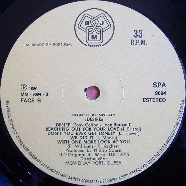 Grace Kennedy - Desire | DJM Records (MM-9-094) - 4