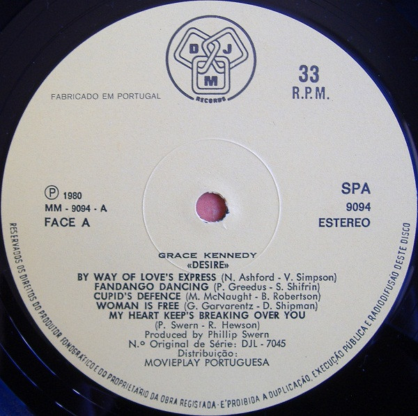 Grace Kennedy - Desire | DJM Records (MM-9-094) - 3