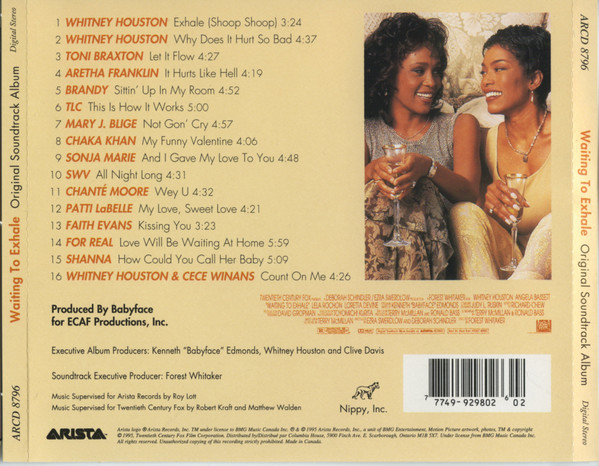 Various - Waiting To Exhale - Original Soundtrack Album | Arista (ARCD 8796) - 2 Various - Waiting To Exhale - Original Soundtrack Album | Arista (ARCD 8796) - 2
