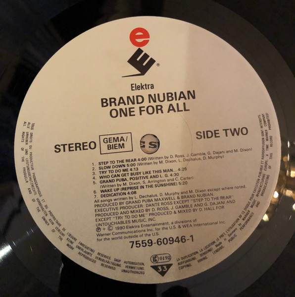 Brand Nubian - One For All | Elektra (7559-60946-1) - 4 Brand Nubian - One For All | Elektra (7559-60946-1) - 4