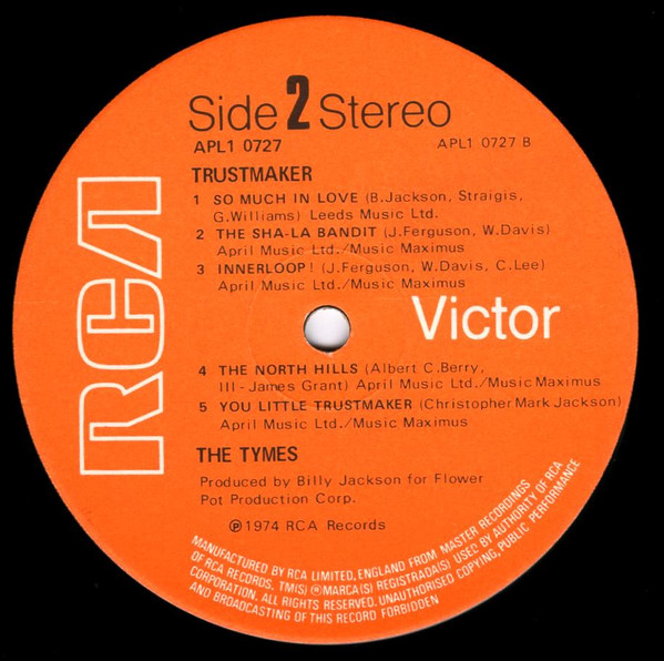 The Tymes - Trustmaker | RCA (APL1-0727) - 4