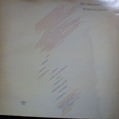 Phil Manzanera - Primitive Guitars | Editions EG (EGED 14) - 3