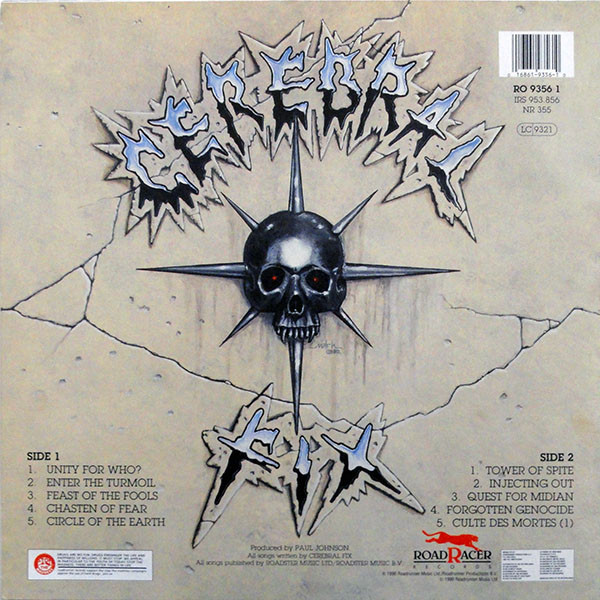 Cerebral Fix - Tower Of Spite | Roadracer Records (RO 9356 1) - 2