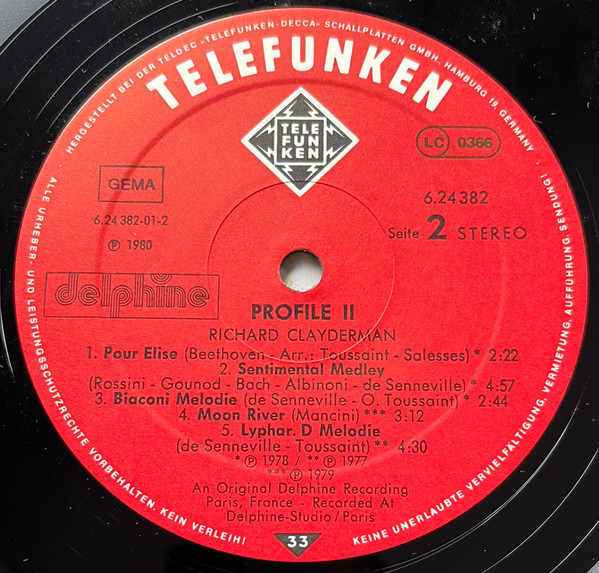 Richard Clayderman - 2 | Telefunken (6.24382) - 4