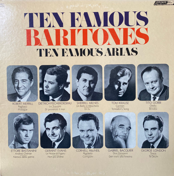 Various - Ten Famous Baritones - Ten Famous Arias | London Records (OS26276)