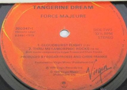 Tangerine Dream - Force Majeure | Virgin (200 347 - I) - 3