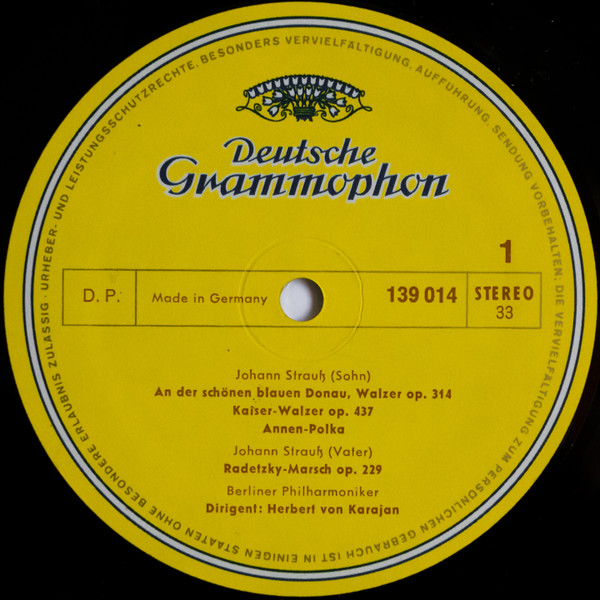 Johann Strauss Jr. , Johann Strauss Sr. Und Josef Strauß , Berliner Philharmoniker · Herbert von Karajan - An Der Schönen Blauen Donau - Melodien Von Johann Und Josef Strauss | Deutsche Grammophon (139 014 SLPM) - 3 Johann Strauss Jr. , Johann Strauss Sr. Und Josef Strauß , Berliner Philharmoniker · Herbert von Karajan - An Der Schönen Blauen Donau - Melodien Von Johann Und Josef Strauss | Deutsche Grammophon (139 014 SLPM) - 3