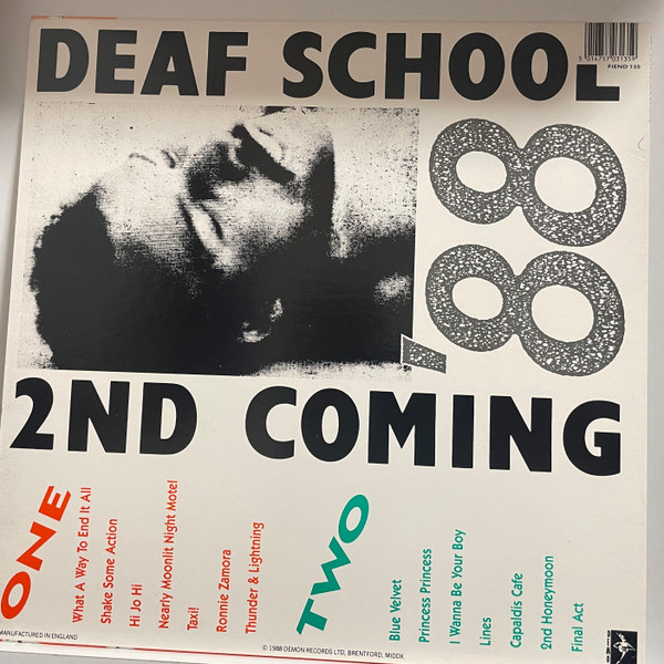Deaf School - 2nd Coming : Liverpool '88 | Demon Records (FIEND 135) - 2