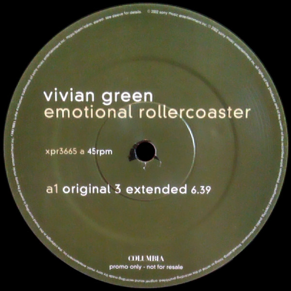 Vivian Green - Emotional Rollercoaster | Columbia (XPR 3665)