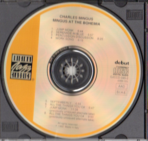 Charles Mingus - Mingus At The Bohemia | Original Jazz Classics (OJCCD-045-2) - 3