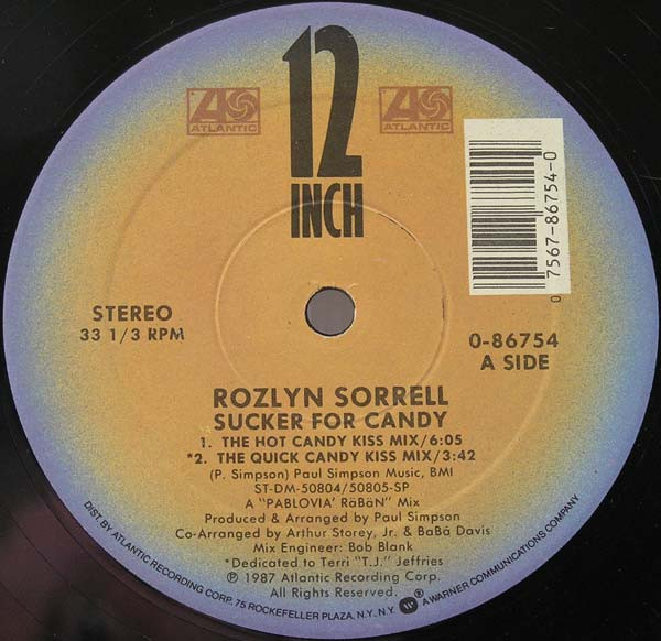 Rozlyn Sorrell - Sucker For Candy | Atlantic (0-86754) - main Rozlyn Sorrell - Sucker For Candy | Atlantic (0-86754) - main