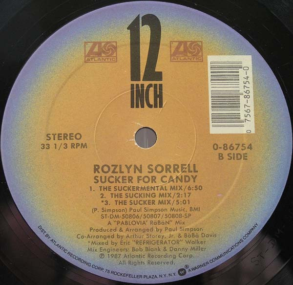 Rozlyn Sorrell - Sucker For Candy | Atlantic (0-86754) - 2 Rozlyn Sorrell - Sucker For Candy | Atlantic (0-86754) - 2