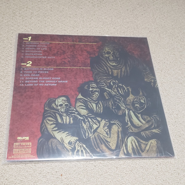 Death - Scream Bloody Gore (Deluxe Limited Edition - Neon Violet, Bone White And Red With Red, Neon Violet And Cyan Blue Splatter Vinyl) [Vinyl] | Relapse Records (RR7324) - 3