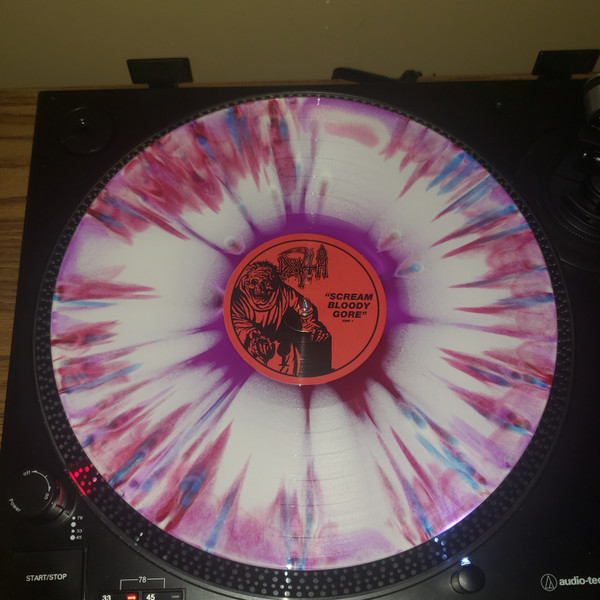Death - Scream Bloody Gore (Deluxe Limited Edition - Neon Violet, Bone White And Red With Red, Neon Violet And Cyan Blue Splatter Vinyl) [Vinyl] | Relapse Records (RR7324) - 4