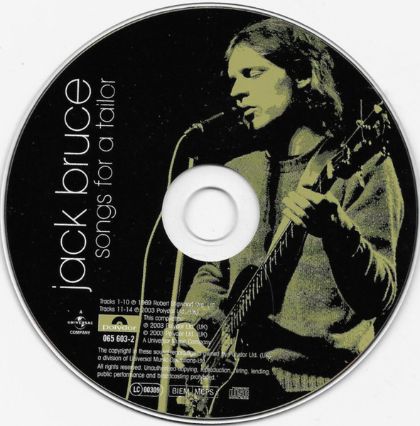 Jack Bruce - Songs For A Tailor CD | Polydor (065 603-2) - 3 Jack Bruce - Songs For A Tailor CD | Polydor (065 603-2) - 3