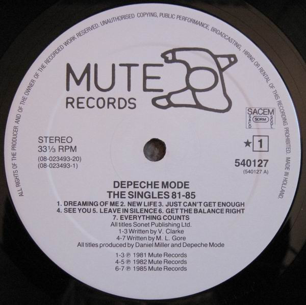 Depeche Mode - The Singles 81 - 85 | Mute (540127) - 2 Depeche Mode - The Singles 81 - 85 | Mute (540127) - 2