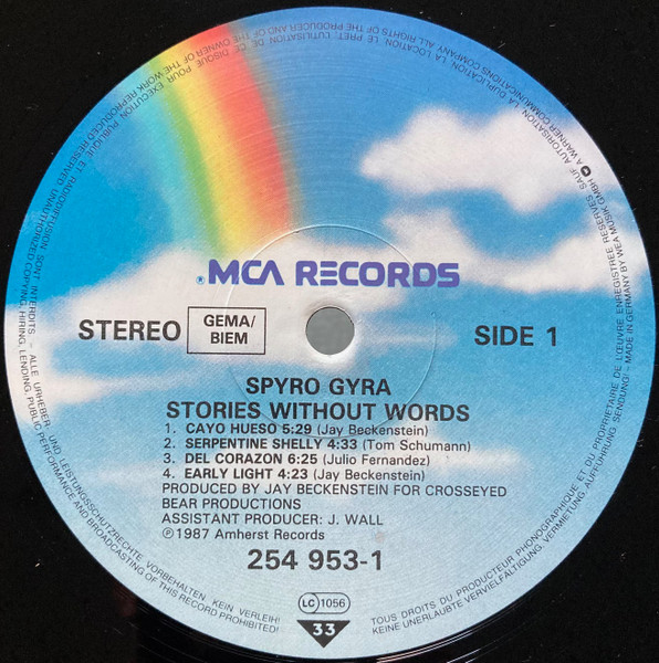 Spyro Gyra - Stories Without Words | MCA Records (254 953-1) - 3