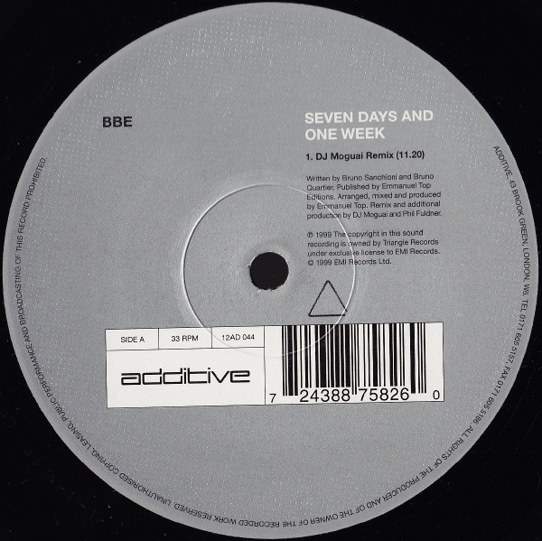 B.B.E. - Seven Days And One Week | Additive (12AD 044) - 2 B.B.E. - Seven Days And One Week | Additive (12AD 044) - 2