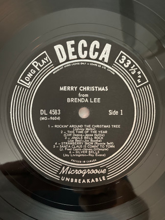 Brenda Lee - Merry Christmas From Brenda Lee | Decca (DL 4583) - 4 Brenda Lee - Merry Christmas From Brenda Lee | Decca (DL 4583) - 4