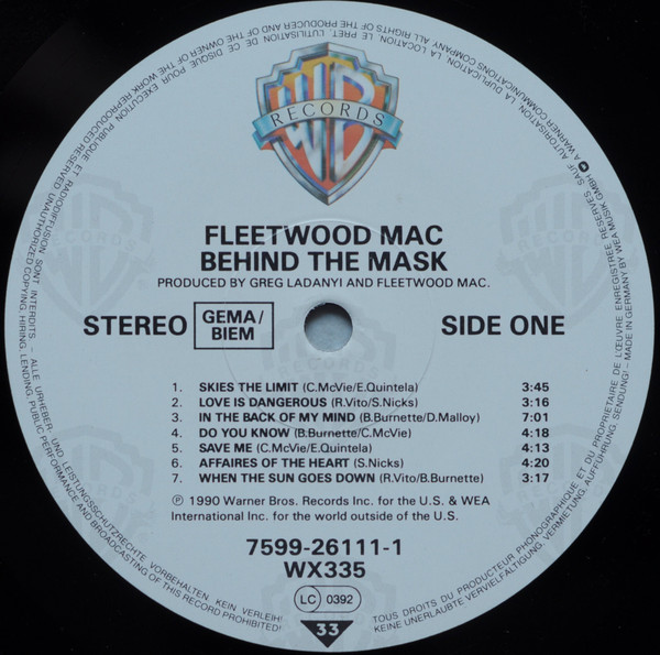 Fleetwood Mac - Behind The Mask | Warner Bros. Records (7599-26111-1) - 3