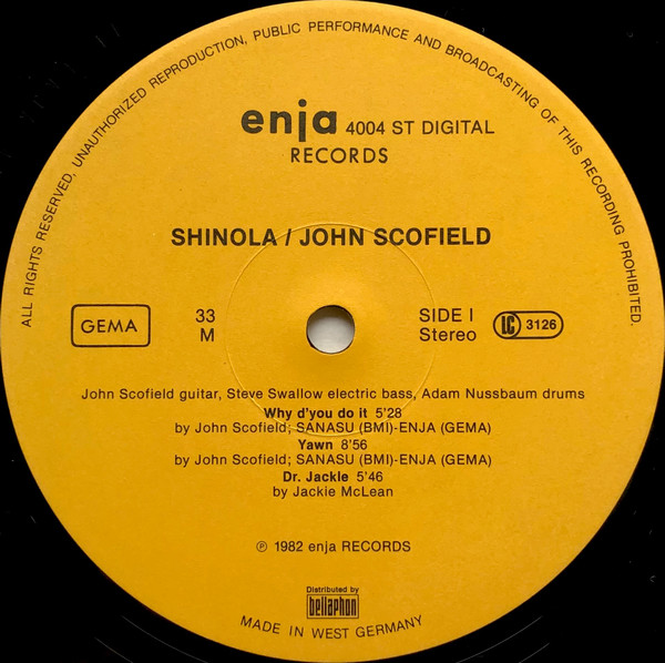 John Scofield - Shinola | Enja Records (4004) - 3