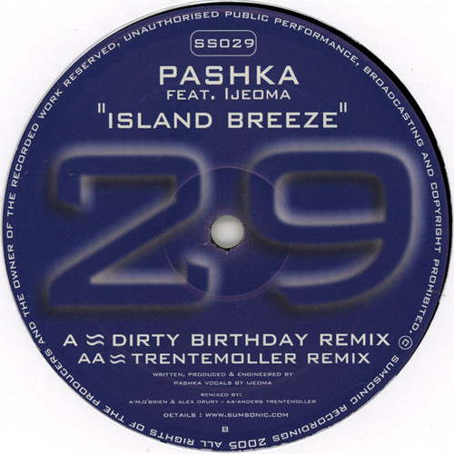Pashka Feat. Ijeoma - Island Breeze | Sumsonic (SS029) - main