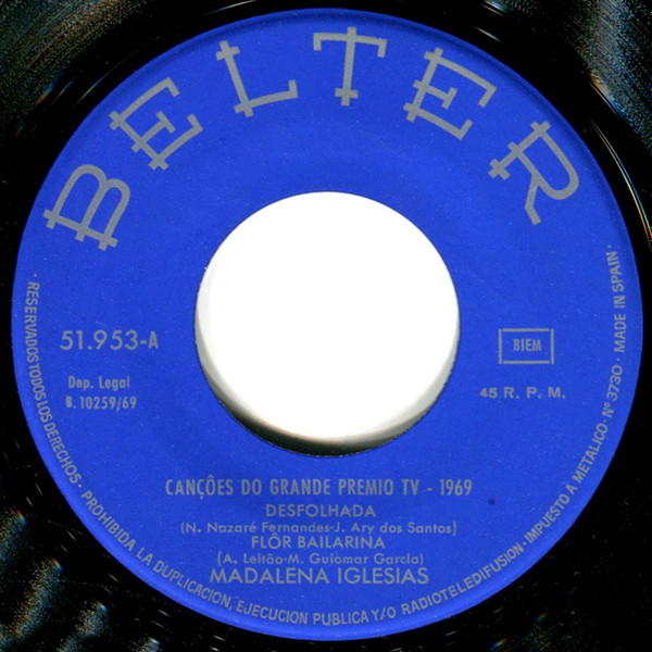 Madalena Iglésias - Canções Do Grande Prémio TV 1969 | Belter (51.953) - 3