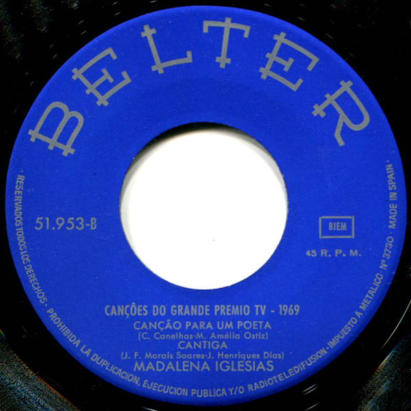 Madalena Iglésias - Canções Do Grande Prémio TV 1969 | Belter (51.953) - 4