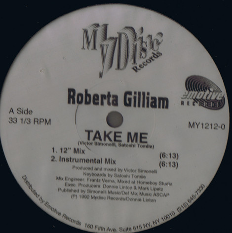 Roberta Gilliam - Take Me | My Disc Records (MY1212-0) - main Roberta Gilliam - Take Me | My Disc Records (MY1212-0) - main