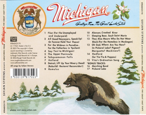 Sufjan Stevens - Greetings From Michigan The Great Lake State | Rough Trade (RTRADCD170) - 2