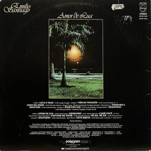 Emilio Santiago - Amor De Lua | Philips (6328 340) - 2