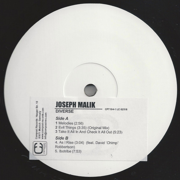 Joseph Malik - Diverse | Compost Records (COMPOST 104-1) - main