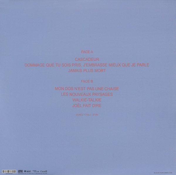 Avec Pas D'Casque - Dommage Que Tu Sois Pris [Vinyl] | Grosse Boîte (BOITE-31-LP) - 2