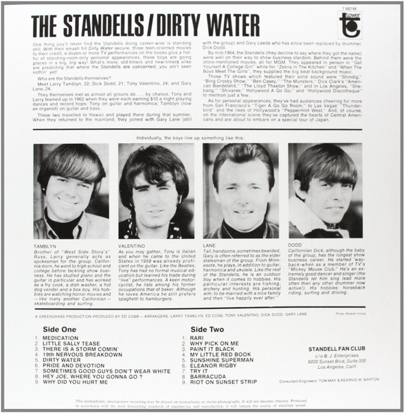 The Standells - Dirty Water | Tower (T 502749) - 2 The Standells - Dirty Water | Tower (T 502749) - 2