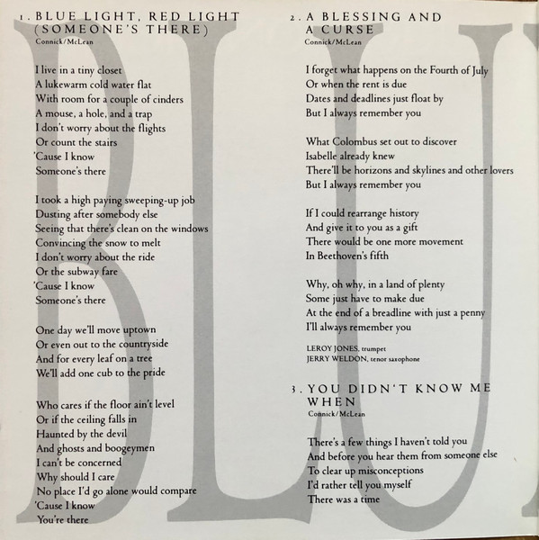 Harry Connick, Jr. - Blue Light, Red Light | Columbia (469087 2) - 4