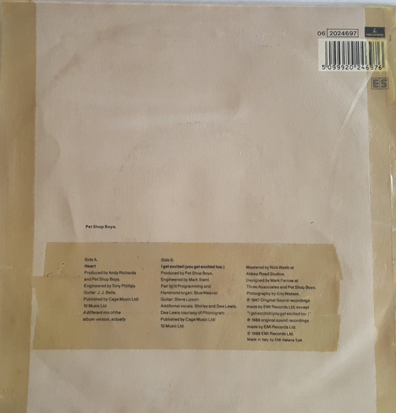 Pet Shop Boys - Heart | Parlophone (062024697) - 2