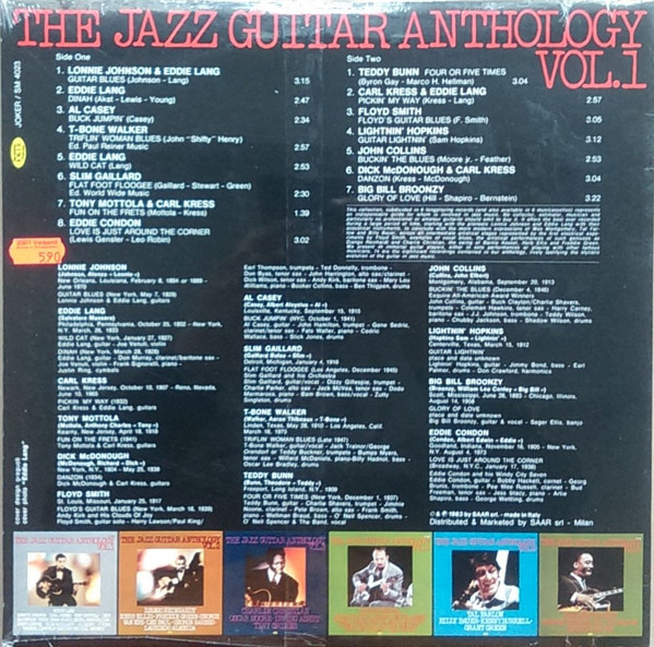 Various - The Jazz Guitar Anthology Vol. 1 | Joker (SM 4023) - 2 Various - The Jazz Guitar Anthology Vol. 1 | Joker (SM 4023) - 2