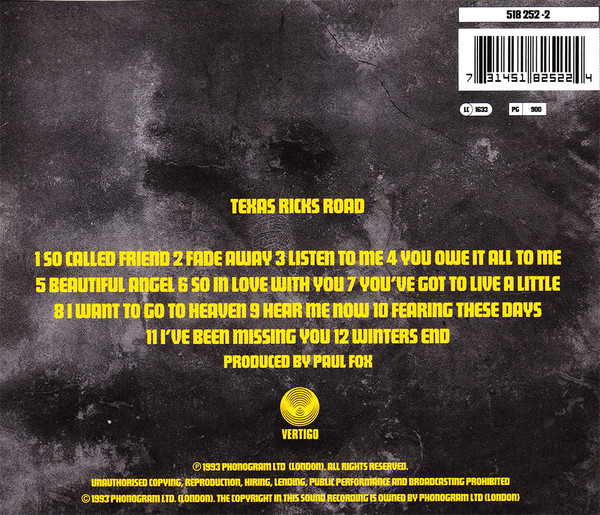 Texas - Ricks Road | Vertigo (518 252-2) - 2