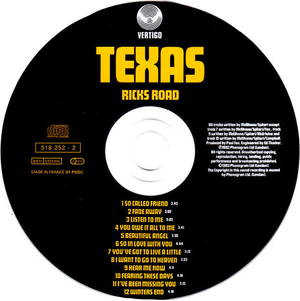 Texas - Ricks Road | Vertigo (518 252-2) - 3