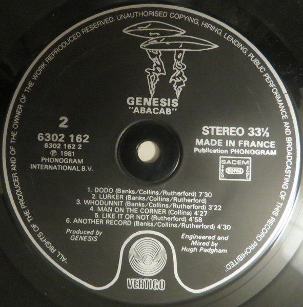 Genesis - Abacab | Vertigo (6302 162) - 4 Genesis - Abacab | Vertigo (6302 162) - 4