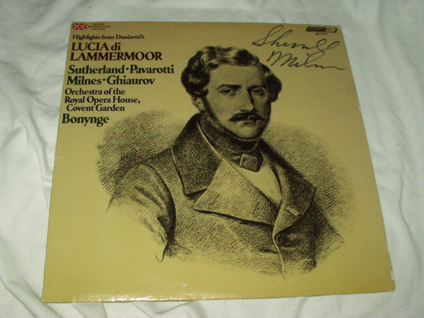 Gaetano Donizetti , Joan Sutherland , Sherrill Milnes , Luciano Pavarotti , Nicolai Ghiaurov , Richard Bonynge , Orchestra Of The Royal Opera House, Covent Garden - Lucia Di Lammermoor (Highlights) | London Records (OS 26332) - 3