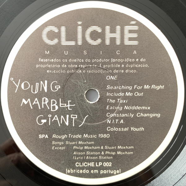 Young Marble Giants - Colossal Youth | Cliché Música (CLICHE LP 002) - 3