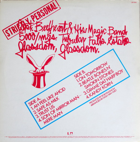 Captain Beefheart And The Magic Band - Strictly Personal | United Artists Records (LBR 1006) - 2 Captain Beefheart And The Magic Band - Strictly Personal | United Artists Records (LBR 1006) - 2