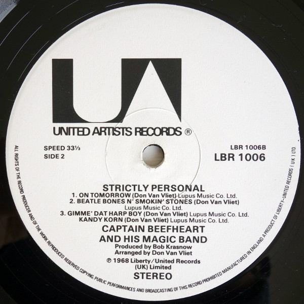 Captain Beefheart And The Magic Band - Strictly Personal | United Artists Records (LBR 1006) - 4 Captain Beefheart And The Magic Band - Strictly Personal | United Artists Records (LBR 1006) - 4