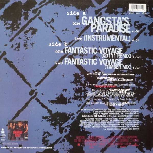 Coolio Featuring LV - Gangsta's Paradise | MCA Records (MCT 33537) - 2