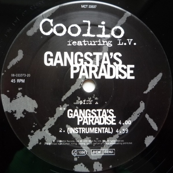Coolio Featuring LV - Gangsta's Paradise | MCA Records (MCT 33537) - 3