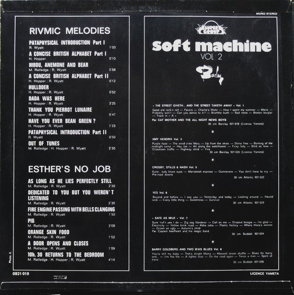 Soft Machine - Vol 2 | Barclay (921 019) - 2 Soft Machine - Vol 2 | Barclay (921 019) - 2